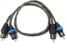 2 Channel Twisted 3 ft RCA Cables Coated 3' OFC