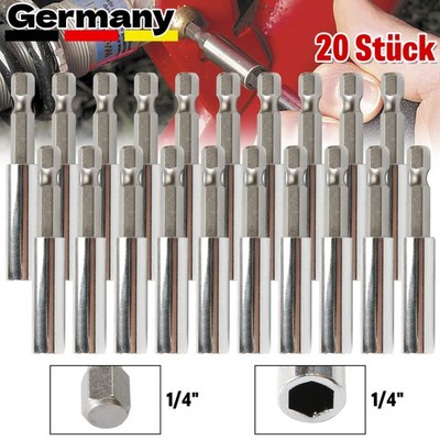 20x 1/4 Hex Bit Holder 60mm Magnetisch Verlängerung für Elektrische Bohrer