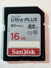 SanDisk 16GB Ultra Plus SDHC SD Flash Card Memory CPU212