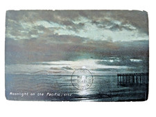 Moonlight on the Pacific 1908 Los Angeles to Canada Owen Sound Postcard