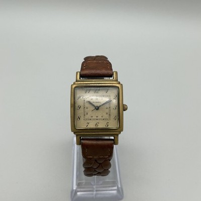 Vintage Fossil Womens Watch 25mm Square Dial Gold Tone  display picture 3