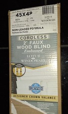 Lotus Windoware 2-in Cordless Faux Wood Embossed Blind White 45in x 48in
