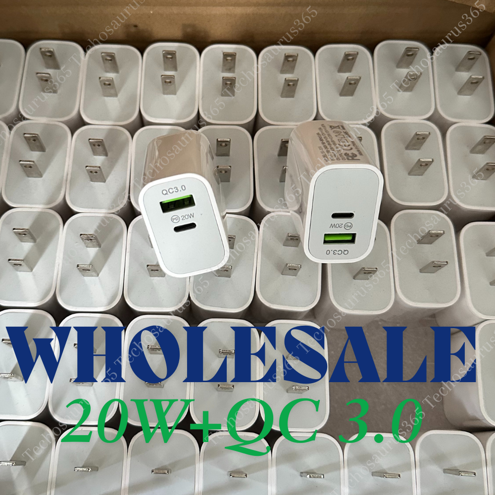 Dual Port PD USB A Type C Plug Fast Charger Brick For iPhone 17 16 X Samsung Lot