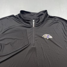 Baltimore Ravens Shirt Mens 5XL 1/4 Zip Lightweight Stretch Peformance Golf Polo