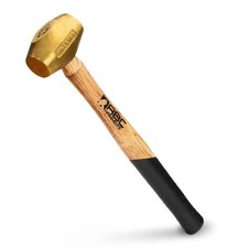 ABC HAMMERS 18" Brass Hammer - 4 Lb. USA Made, Non-Sparking Hammer - ABC4BW