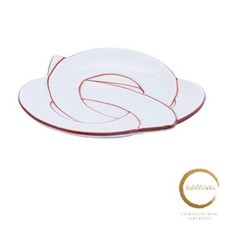 Neu 24to3 Nishitomi Keramik Arita Geschirr Teller Taniyo Ofen Knoten benannter Teller