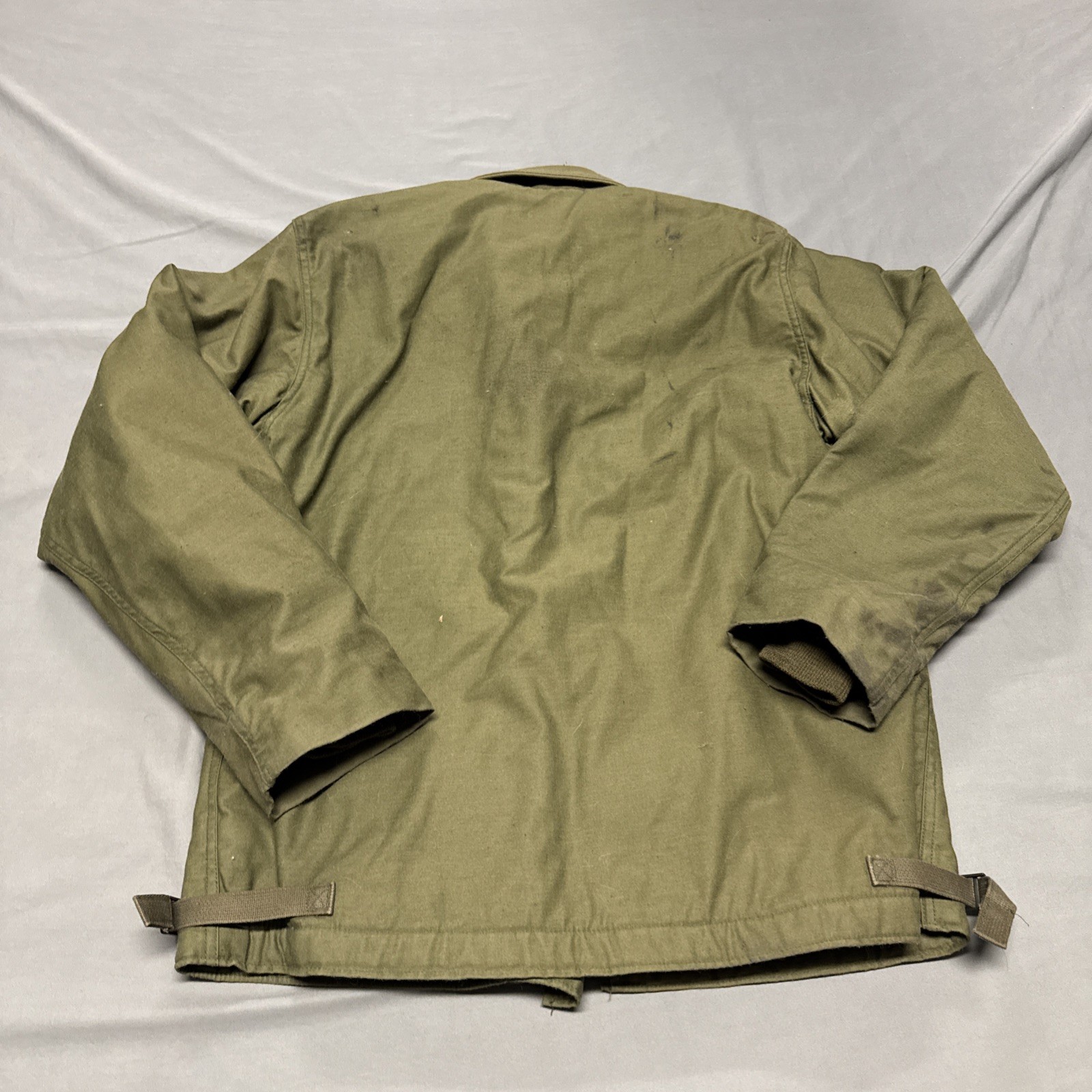 80s USN A-2 Deck Jacket US NAVY Cold Weather Field Coat Size Med 38-40