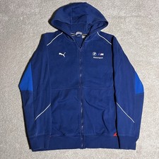 Puma BMW M Motorsport Hooded Sweat Jacket Blue Men’s Size Medium