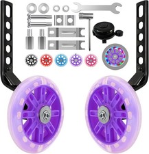 Universal Fit Mute Flash Bike Training Wheels - Adjustable for 12-20 Inch Bikes