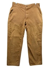 RedHead Bone Dry Pants Mens 36 Brown Duck Canvas Hunting Double Knee USA