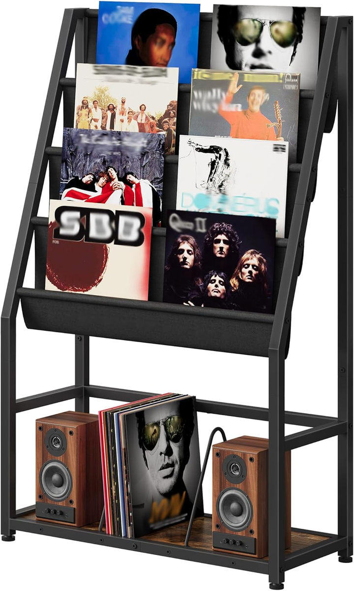 5 Tier Vinyl Record Storage Stand 47.8 Record Player Rack