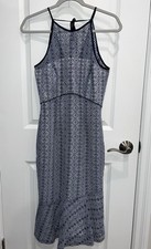 Tahari ASL Woman’s Lace Overlay Sheath Halter Dress Size 2