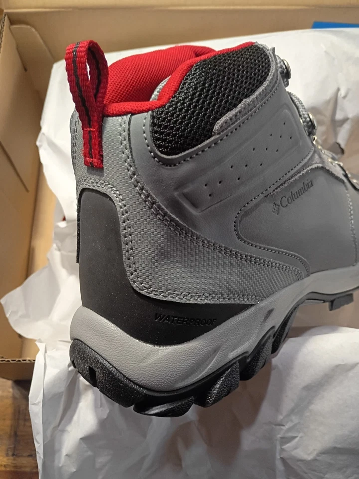 Columbia Hombres Newton Ridge Plus 2 Impermeable Cuero Botas de Senderismo Talla 12 Ancho Gris Foto 4 de 4