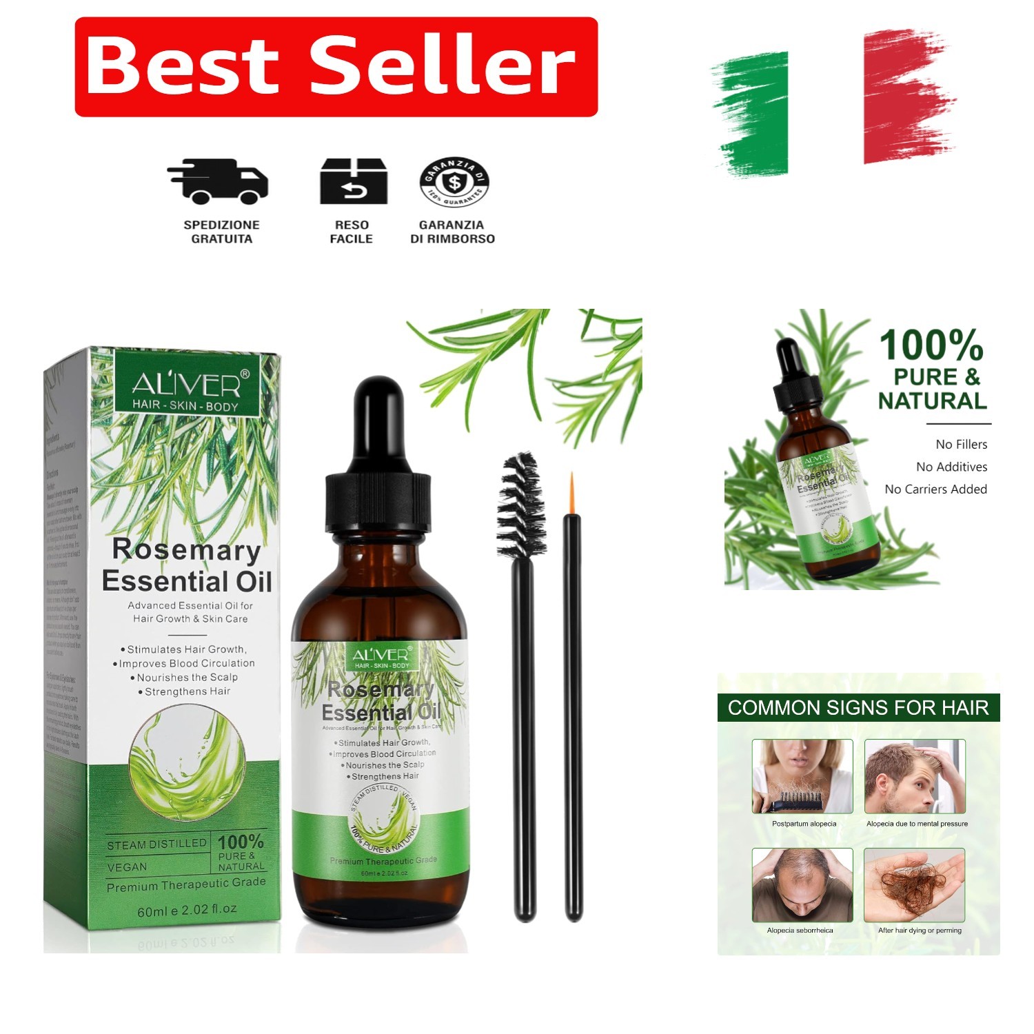 Trattamento Intensivo Rosmarino: Stimolazione Follicolare Biologica - 1