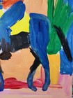 Original Abstract Cowboy Painting Canvas Neo Expressionist Fine Art Decor 11x14 — photo 4