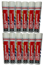 12 x Sealocrete Line marking Spray paint White, fast drying 750ml