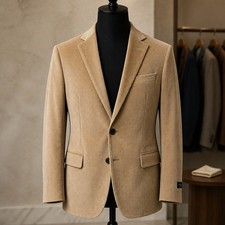 Stafford Men's Tan Corduroy Sport Coat 46R Classic Fit