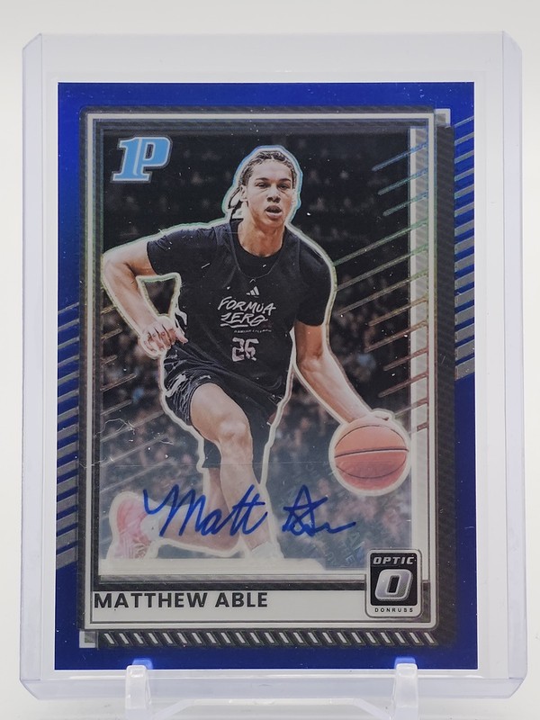 MATTHEW ABLE 2025-26 DONRUSS OPTIC AUTO BLUE PRIZM /49 #81 BASKETBALL Q3694