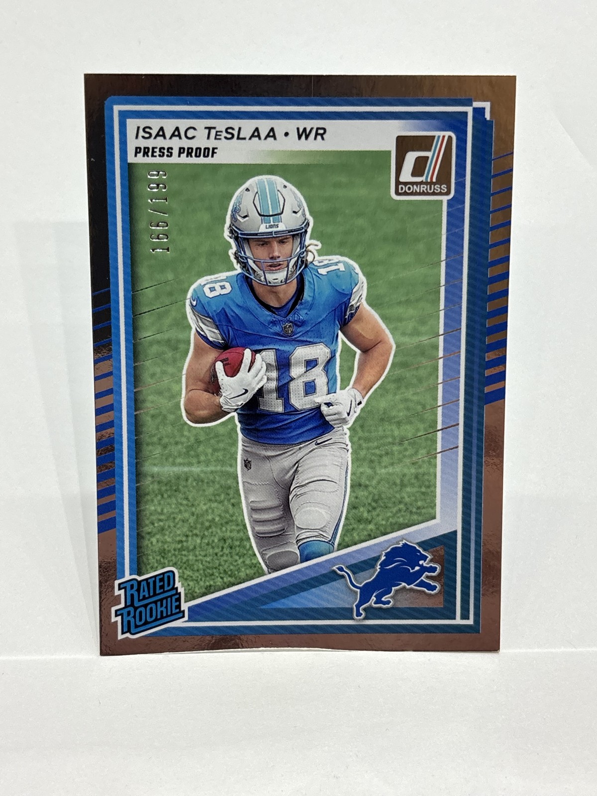 2025 Panini Donruss-Rated Rookie Isaac Teslaa #338 Press Proof Silver /199 (RC)