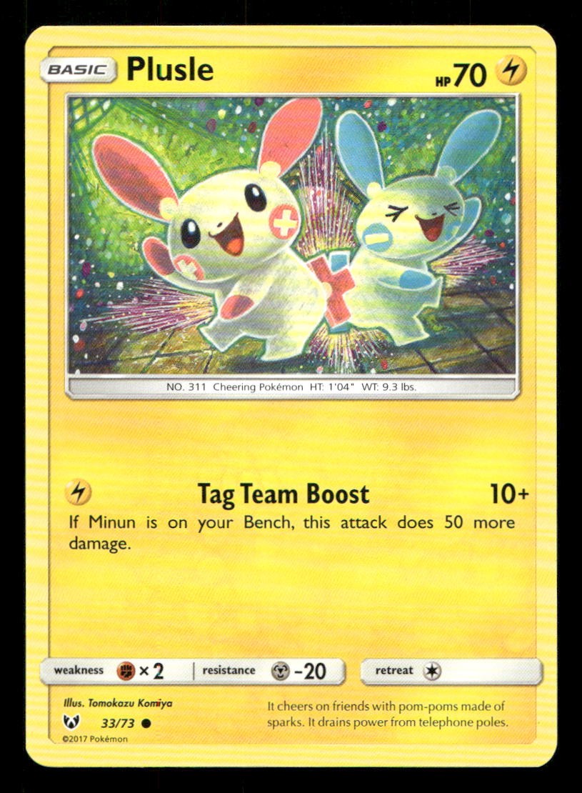 Plusle 33/73 Shining Legends NM/M Pokemon