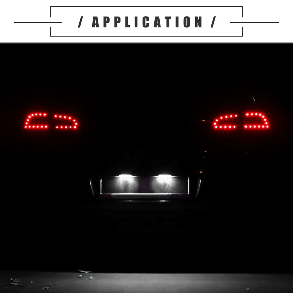 Pack(2) Luz LED Matrícula Trasera Lámpara Blanca para Nissan Frontier 2006-2021 Foto 3 de 4