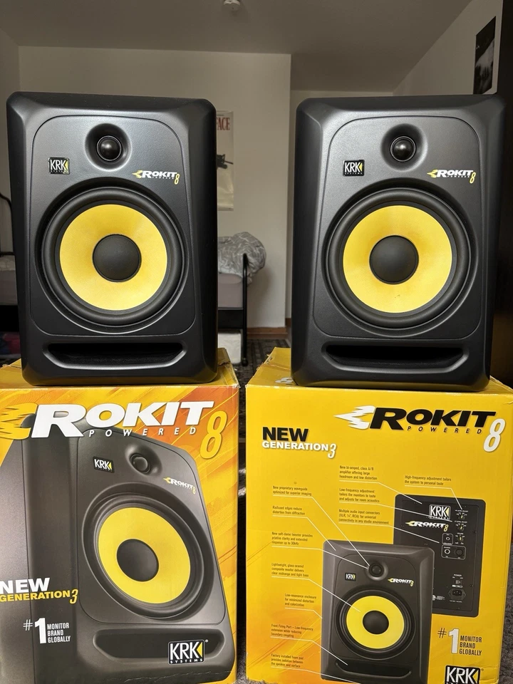 KRK Rokit RP 8 G3 Studio Monitor Lautsprecher Schwarz DJ Boxen - Bild 1 von 4