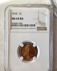 1910 Lincoln Wheat Cent MS64 RD NGC (#1889)