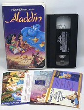 Aladdin VHS Disney Video Tape Black Diamond Classic Inserts Clamshell Nearly New