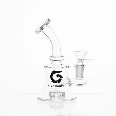 5.5'' Glass House Banger Hanger 3 Clear Tobacco Bubbler Glass Waterpipe