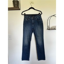 Eileen Fisher Straight Leg Organic Cotton Denim Blue Jeans Size 4