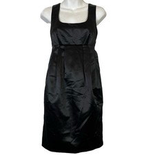 MICHAEL KORS Black LBD Little Black Sleeveless Pleated Cocktail Lined Dress sz 2