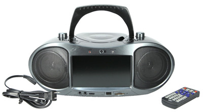 Naxa NDL-256 7  Portable DVD Player Boombox AM/FM Bluetooth USB SD w/ Remote