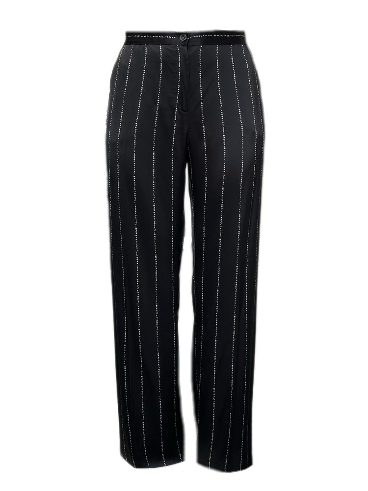 Marina Rinaldi Womens Black Raul Viscose Straight Leg Pants New With Tags