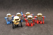 6 1979 TOMY WIND UP POCKET ACROBOT WALKING SPACE MAN ROBOT BLUE RED TOY LOT