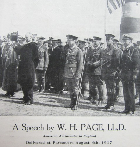 WWI US Great Britain Speech Ambassador Page Union of Two Great Peoples AEF 1917