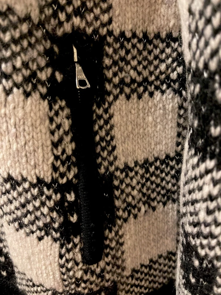 Chaqueta Bomber 3.1 Phillip Lim Negra/Blanca A Cuadros Lana/Cachemira ~ Talla-L ~ INCREÍBLE Foto 4 de 4