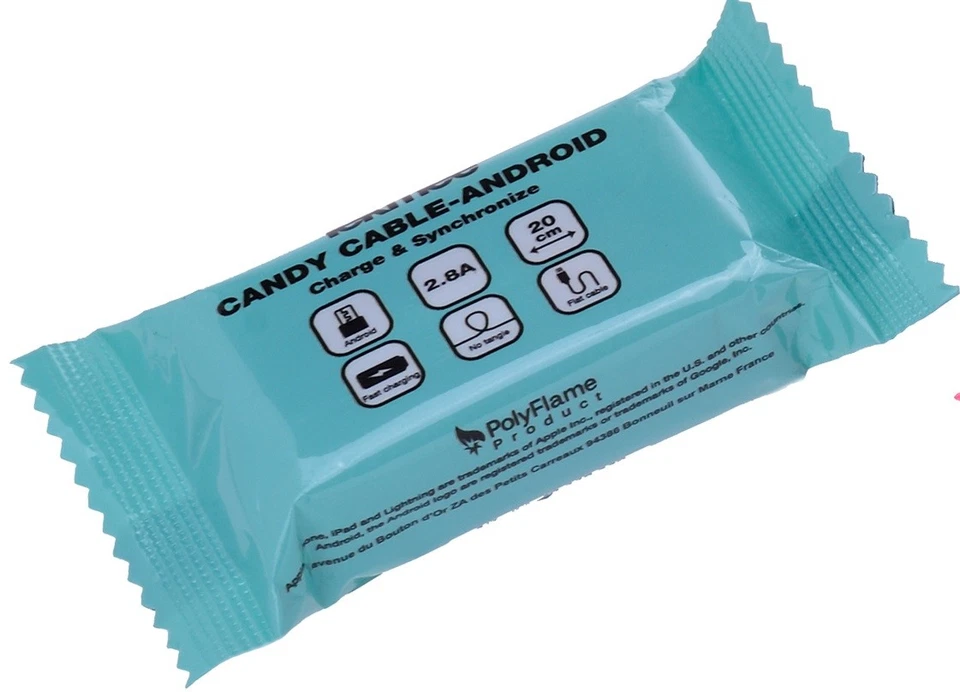 Tekmee Candy Cable Android Charge & Synchronize Micro USB Phone Tablet GREEN - Image 2 of 4