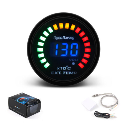 2'' 52 mm Abgastemperatur-Messgerät, digital/analog, 20 LED, Auto-EGT-Meter