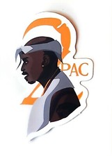 2PAC Tupac Shakur Rap Hip Hop Music Water Resistant Sticker