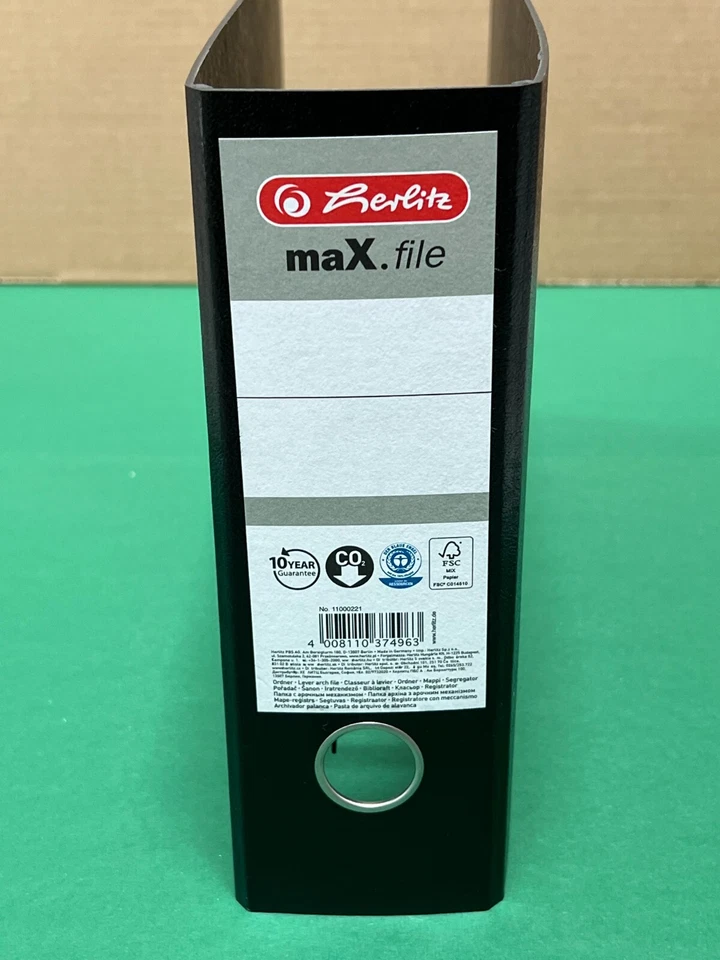 herlitz maX.file Hartpappe Aktenordner Ordner A4 A5 quer hoch Doppelordner