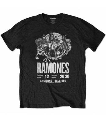 Ramones Belgique T-Shirt Ökologische Lizenz Offizielle Rockoff RAECOTS01MB