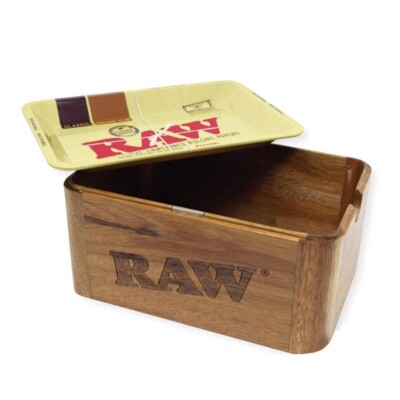 RAW Cache Box Mini Tablett + Box Hölzern - 19x14x10cm