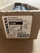 6 x  NEW Siemens BQ2B110 2p 110a BQ Bolt In Circuit Breaker NEW IN BOX  6 x 