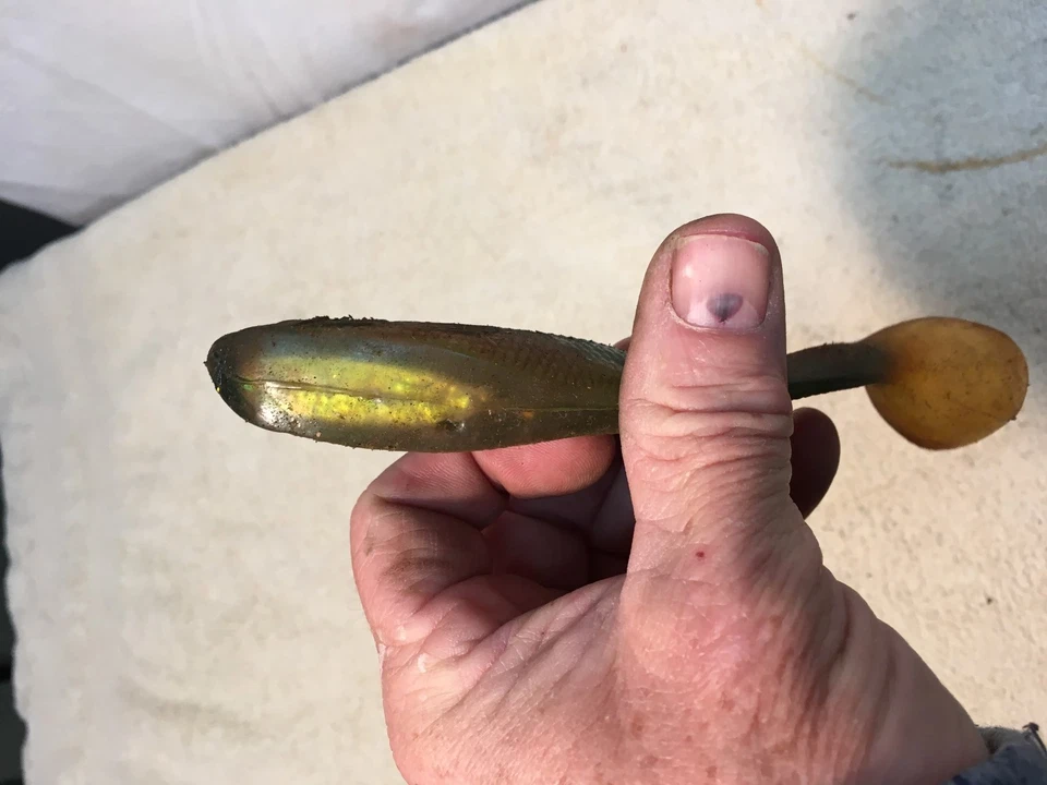 Винтажная жесткая резиновая рыболовная приманка на гольяна 6 дюймов - Изображение 4 из 4