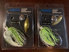 Tandem Blade SPINNER BAIT 3/8oz. Chart/White Lot x2pk stainless steel wire H2OX