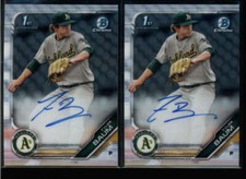 LOT OF (2) TYLER BAUM 2019 BOWMAN CHROME ON CARD ROOKIE AUTOGRAPH AUTO FC428