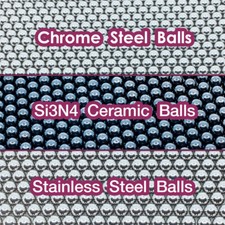 BICYCLE GRADE 10 STEEL, STAINLESS & CERAMIC BALLS 1/8" 5/32" 3/16" 7/32" 1/4"