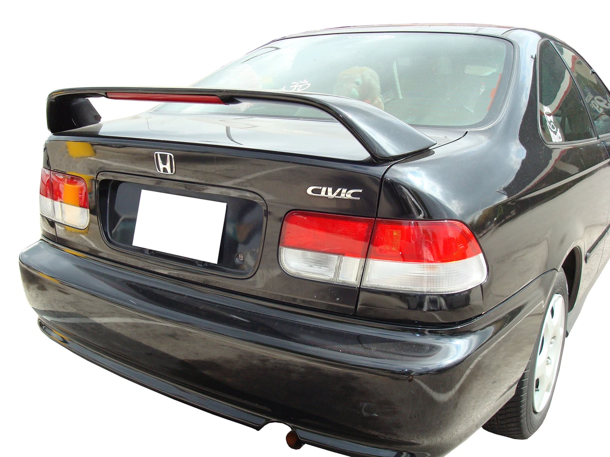 Factory SI Style 2 Post Unpainted Rear Spoiler Fits 1996 2000