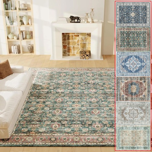 Traditional Oriental Medallion Area Rug Persien Style Carpet Runner Mat Non-Slip