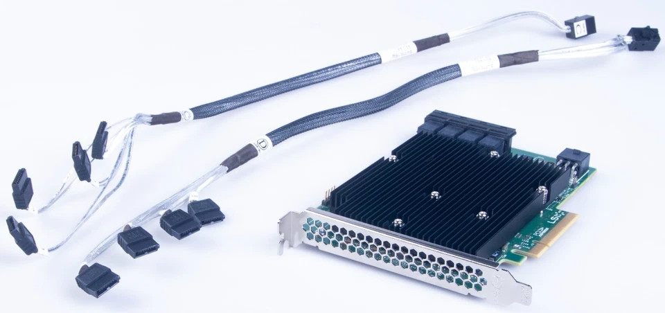 Opción de cable TrueNAS UnRaid LSI 9300-16i 12 Gb/s SAS/SATA HBA IT 16.00.12.00 Foto 3 de 4